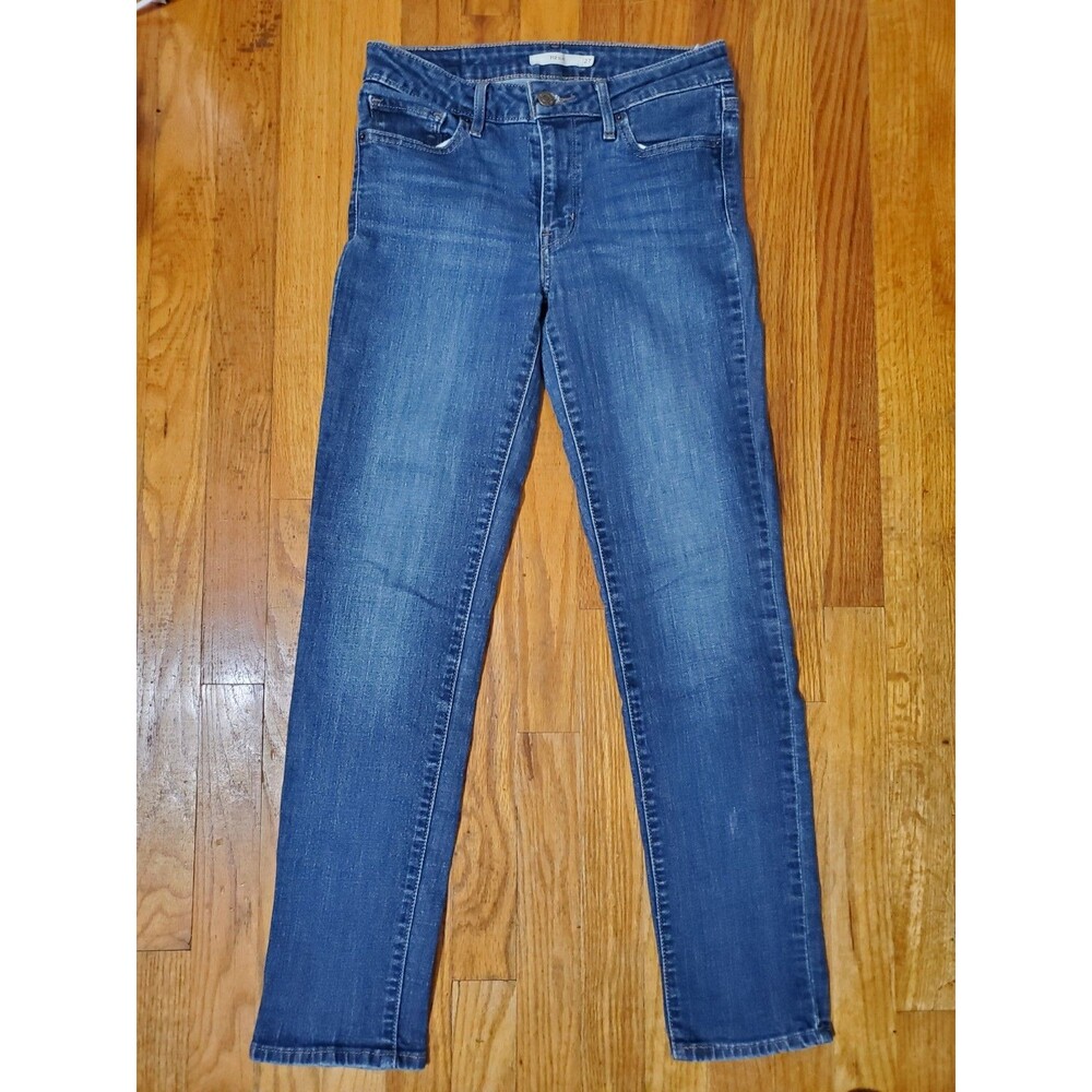 Levis 712 Slim Jeans Womens 27 Blue Denim Stretchy 28" Waist Midrise